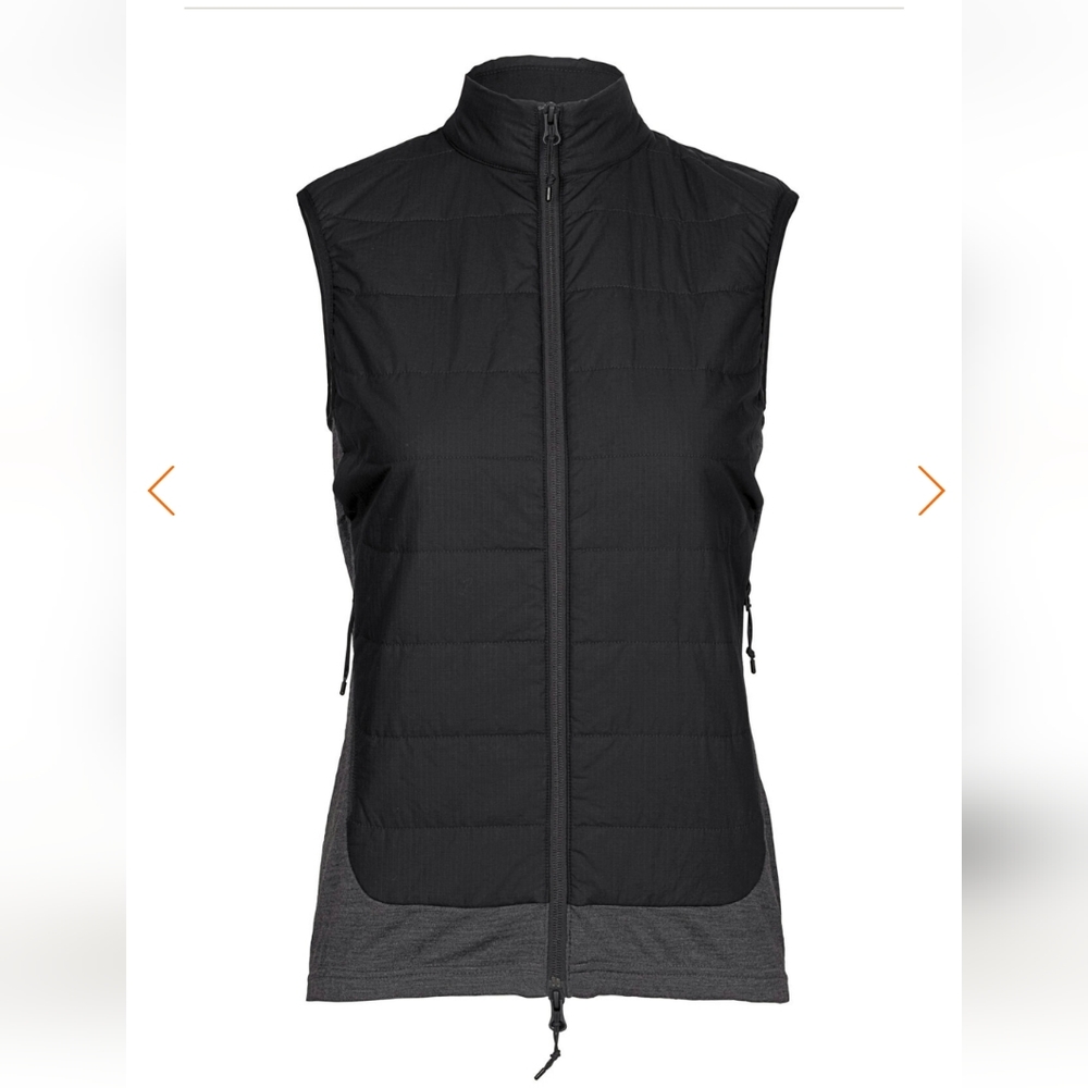 Icebreaker merino loft vest. Gray and black. Medium M NWT